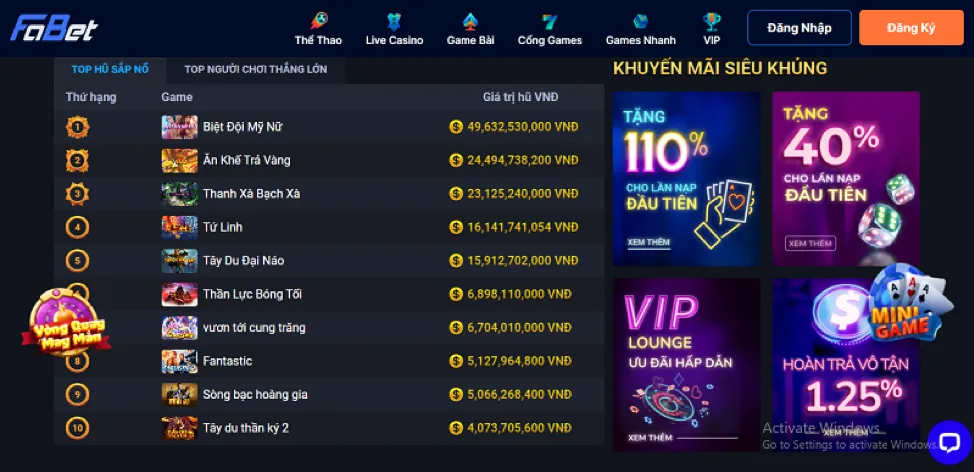 Thưởng chào mừng người chơi mới hf88 win